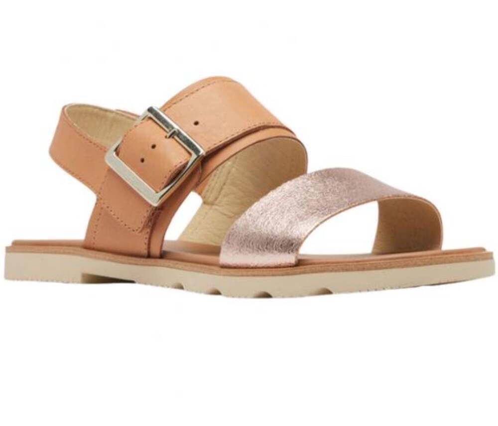 Sorel Women's Ella III Slingback Sandals Size 9 Honest Beige Honey White NIB
